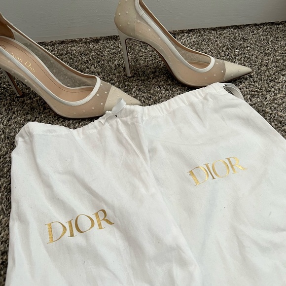 CHRISTIAN DIOR PUMPS white polka dot - Picture 3 of 7